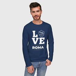 Лонгслив хлопковый мужской Roma Love Classic, цвет: тёмно-синий — фото 2