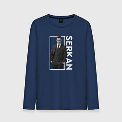 Лонгслив хлопковый мужской Бюрсин, цвет: тёмно-синий