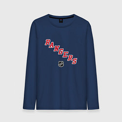 Лонгслив хлопковый мужской New York Rangers NHL, цвет: тёмно-синий
