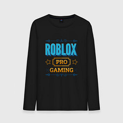 Лонгслив хлопковый мужской Игра Roblox PRO Gaming, цвет: черный