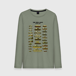 Лонгслив хлопковый мужской Red Army June 1941 - Красная армия Июнь 1941, цвет: авокадо