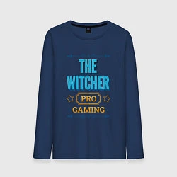 Лонгслив хлопковый мужской Игра The Witcher PRO Gaming, цвет: тёмно-синий