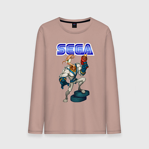 Мужской лонгслив SEGA - Jim / Пыльно-розовый – фото 1