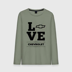 Лонгслив хлопковый мужской Chevrolet Love Classic, цвет: авокадо