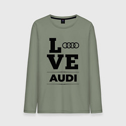 Лонгслив хлопковый мужской Audi Love Classic, цвет: авокадо