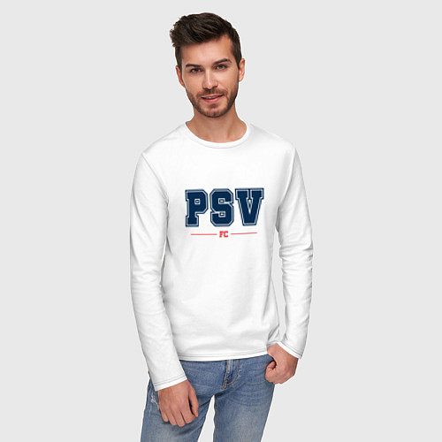 Мужской лонгслив PSV FC Classic / Белый – фото 3