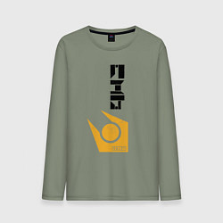 Лонгслив хлопковый мужской Half life - city17, цвет: авокадо