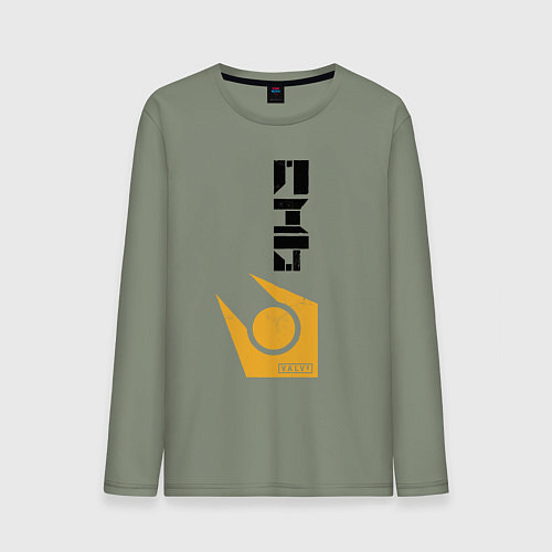 Мужской лонгслив Half life - city17 / Авокадо – фото 1