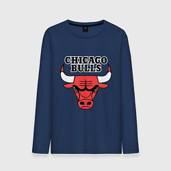 Лонгслив хлопковый мужской Chicago Bulls, цвет: тёмно-синий
