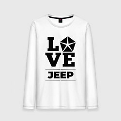 Лонгслив хлопковый мужской Jeep Love Classic, цвет: белый