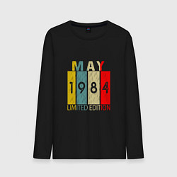 Лонгслив хлопковый мужской 1984 - Май, цвет: черный