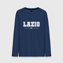 Лонгслив хлопковый мужской Lazio football club классика, цвет: тёмно-синий