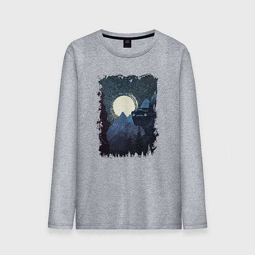 Мужской лонгслив Джип и пропасть / Меланж – фото 1