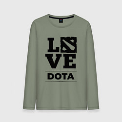 Лонгслив хлопковый мужской Dota love classic, цвет: авокадо