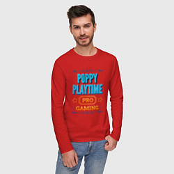 Лонгслив хлопковый мужской Игра Poppy Playtime pro gaming, цвет: красный — фото 2