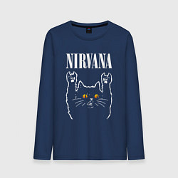 Мужской лонгслив Nirvana rock cat