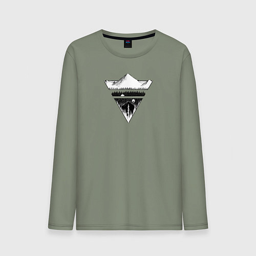 Мужской лонгслив Девочка на медведе / Авокадо – фото 1