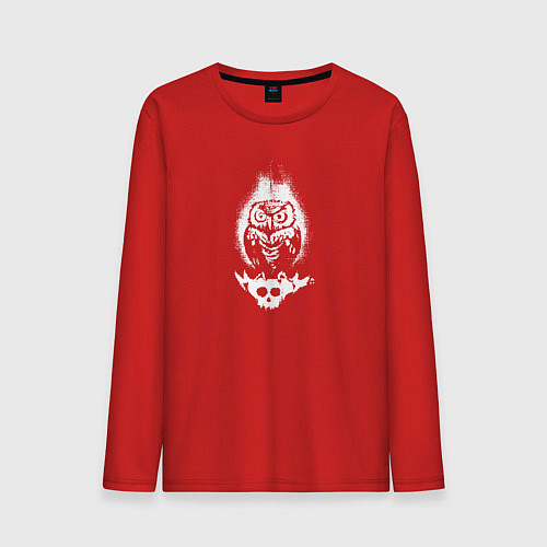 Мужской лонгслив Evil owl / Красный – фото 1