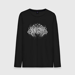 Лонгслив хлопковый мужской Deathcore dark lettering graffiti, цвет: черный