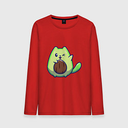 Мужской лонгслив Avocado green cat