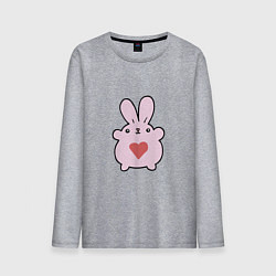 Лонгслив хлопковый мужской Heart Rabbit, цвет: меланж