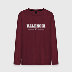 Лонгслив хлопковый мужской Valencia football club классика, цвет: меланж-бордовый