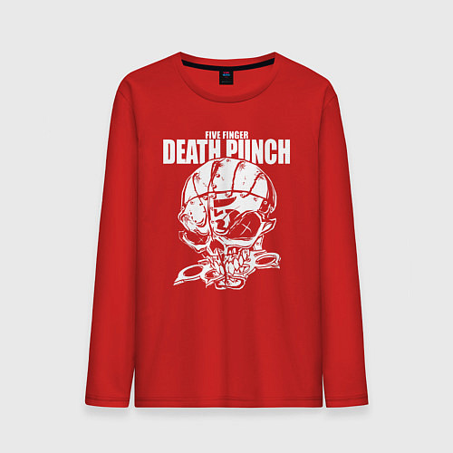 Мужской лонгслив FFDP skull / Красный – фото 1