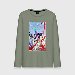 Лонгслив хлопковый мужской Kill la Kill Battle, цвет: авокадо
