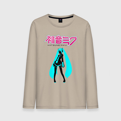 Мужской лонгслив Вокалоид Хацуне Мику / Миндальный – фото 1