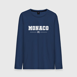 Лонгслив хлопковый мужской Monaco football club классика, цвет: тёмно-синий