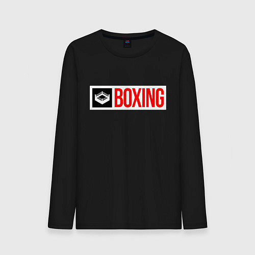 Мужской лонгслив Ring of boxing / Черный – фото 1