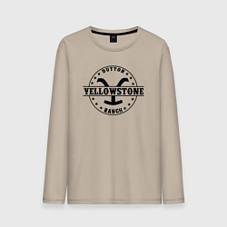 Лонгслив хлопковый мужской Йеллоустоун - Dutton Ранчо, цвет: миндальный