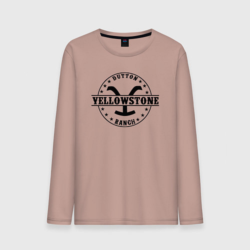 Мужской лонгслив Йеллоустоун - Dutton Ранчо / Пыльно-розовый – фото 1
