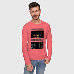 Лонгслив хлопковый мужской Freddy good and bad, цвет: коралловый — фото 2