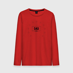 Лонгслив хлопковый мужской Dad 2023, цвет: красный