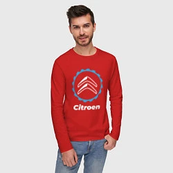 Лонгслив хлопковый мужской Citroen в стиле Top Gear, цвет: красный — фото 2