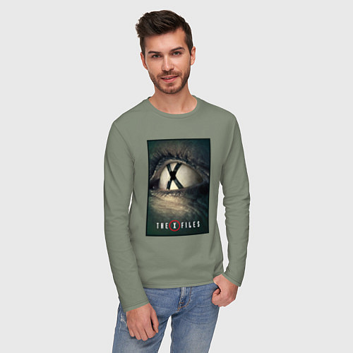 Мужской лонгслив X - Files poster / Авокадо – фото 3