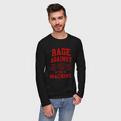 Лонгслив хлопковый мужской Rage Against the Machine красный, цвет: черный — фото 2
