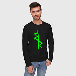 Лонгслив хлопковый мужской Logotype - Cyberpunk: Edgerunners, цвет: черный — фото 2
