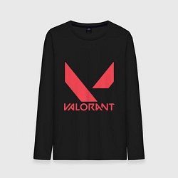 Лонгслив хлопковый мужской Valorant - logo, цвет: черный