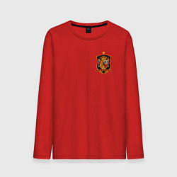 Лонгслив хлопковый мужской Сборная Испании логотип, цвет: красный