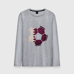 Лонгслив хлопковый мужской Qatar ball, цвет: меланж