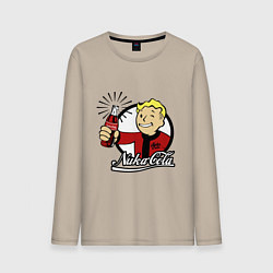 Лонгслив хлопковый мужской Vault boy - nuka cola, цвет: миндальный