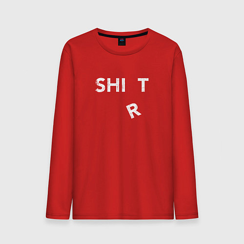 Мужской лонгслив Shirt shit / Красный – фото 1