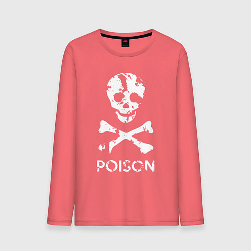 Мужской лонгслив Poison sign / Коралловый – фото 1