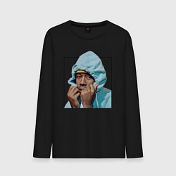 Лонгслив хлопковый мужской Tyler The Creator Hip-Hop, цвет: черный