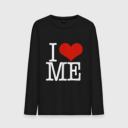 Лонгслив хлопковый мужской I love me, цвет: черный
