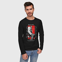 Лонгслив хлопковый мужской Power демон, цвет: черный — фото 2