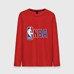 Лонгслив хлопковый мужской NBA - big logo, цвет: красный