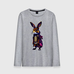 Лонгслив хлопковый мужской Кролик в шубе, цвет: меланж